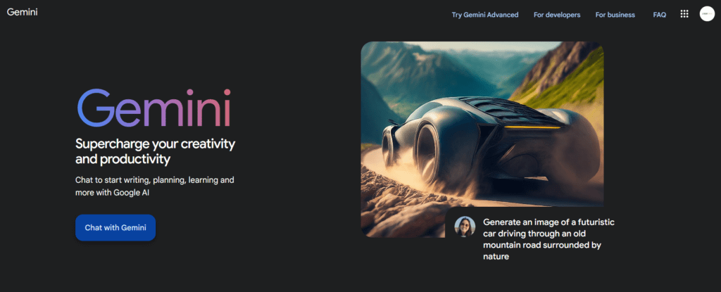 Gemini developed by Google