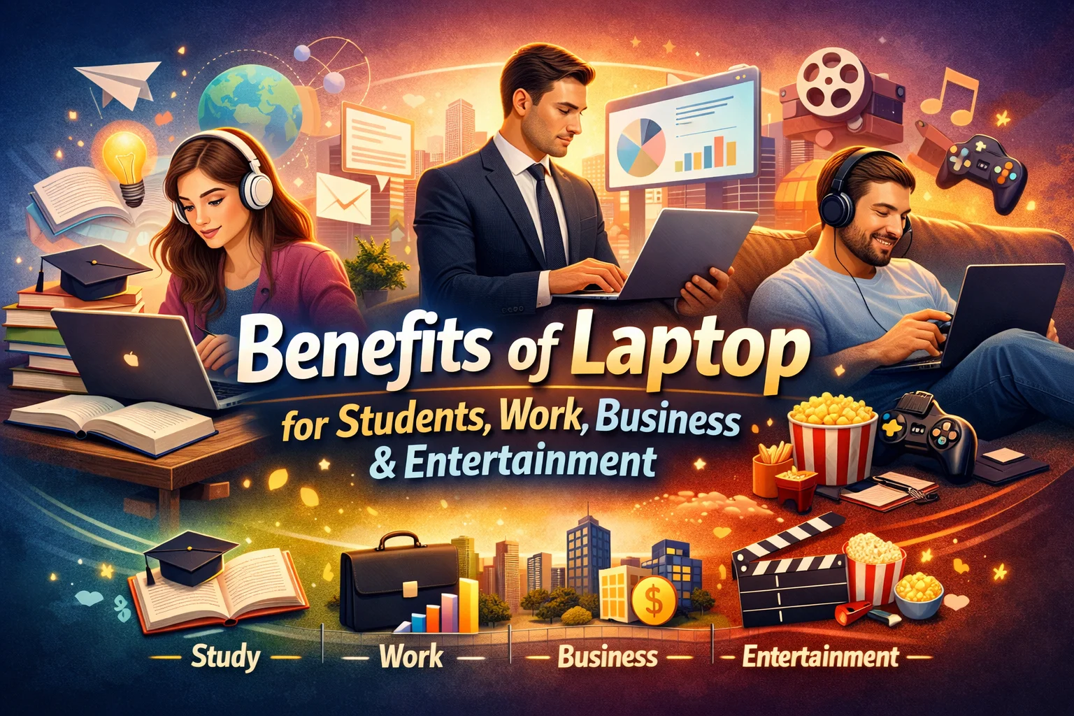 Benefits of Laptop for Students, Work, Business & Entertainment